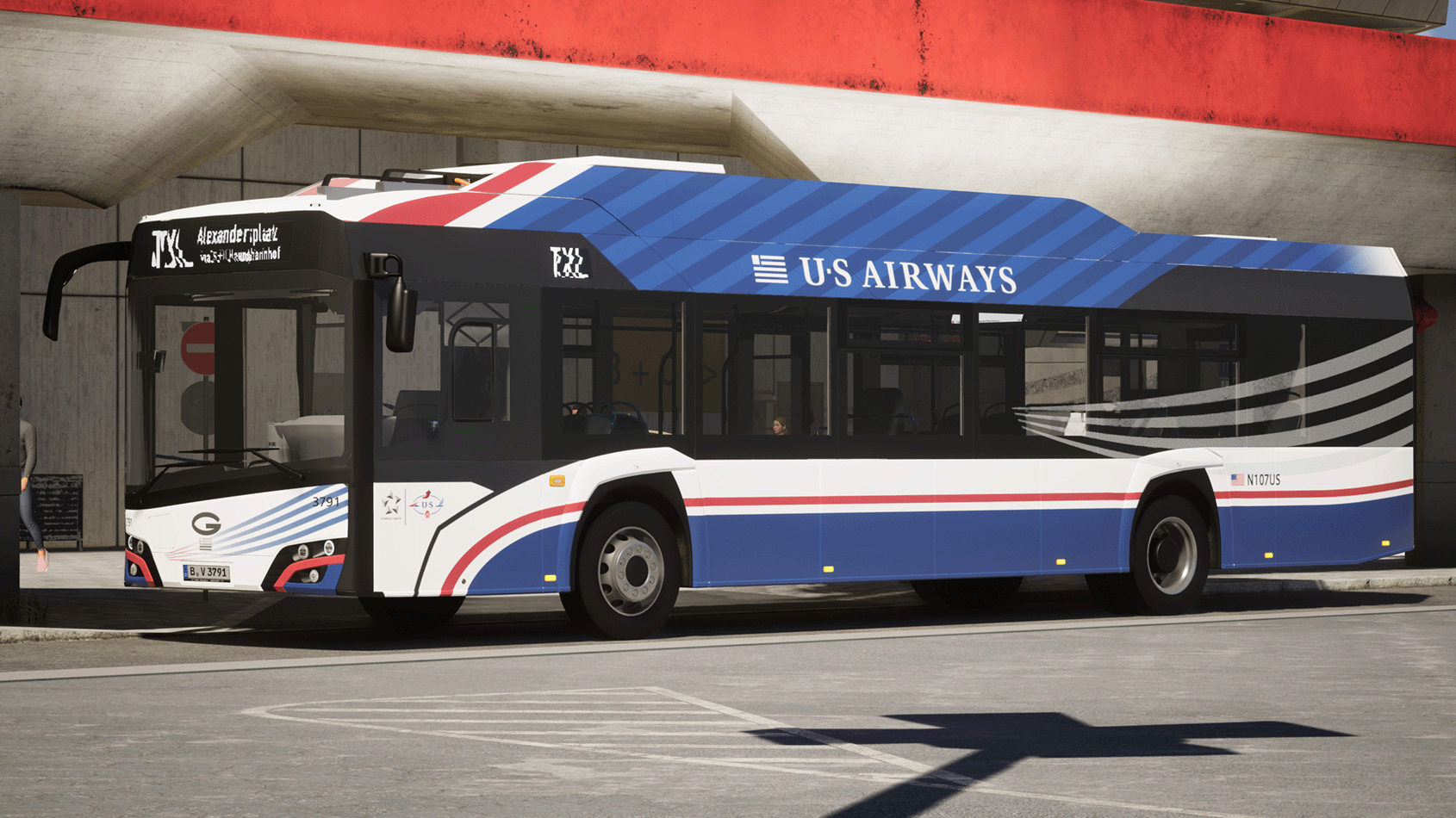 U·S AIRWAYS 全美航空涂装 Solaris Urbino 12m2D
