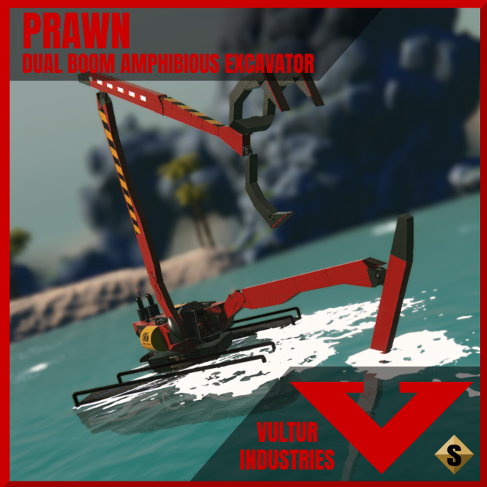 Prawn (Dual Boom Amphibious Excavator) - Vultur Industries