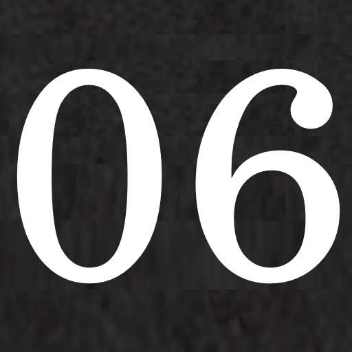 Numerical Decal 06 (Black)