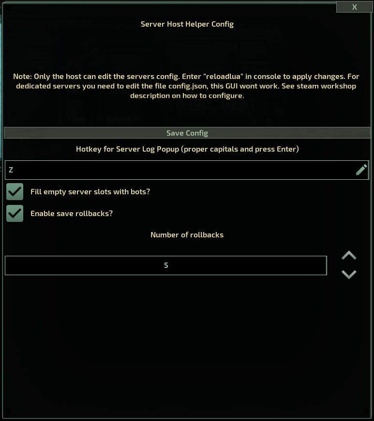 Server Host Helper – Barotrauma Mod