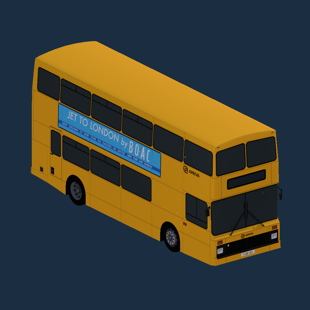 Volvo Olympian NC Palatine 10.3m - Arriva 'Schoolbus' Orange - Adverts