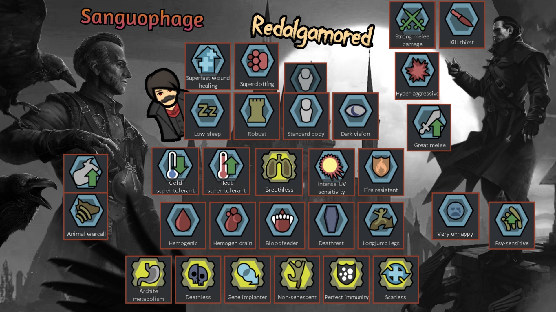 Sanguophage Vanilla race rework ][ xenotype redalgamored