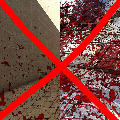 No Blood Splatter on Screen (HD&BFE)