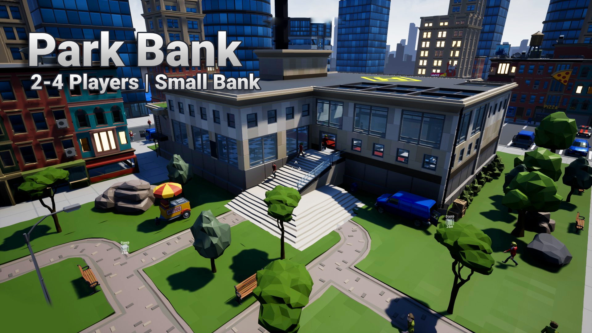 Park Bank 🌳 2-4 Players, single cop