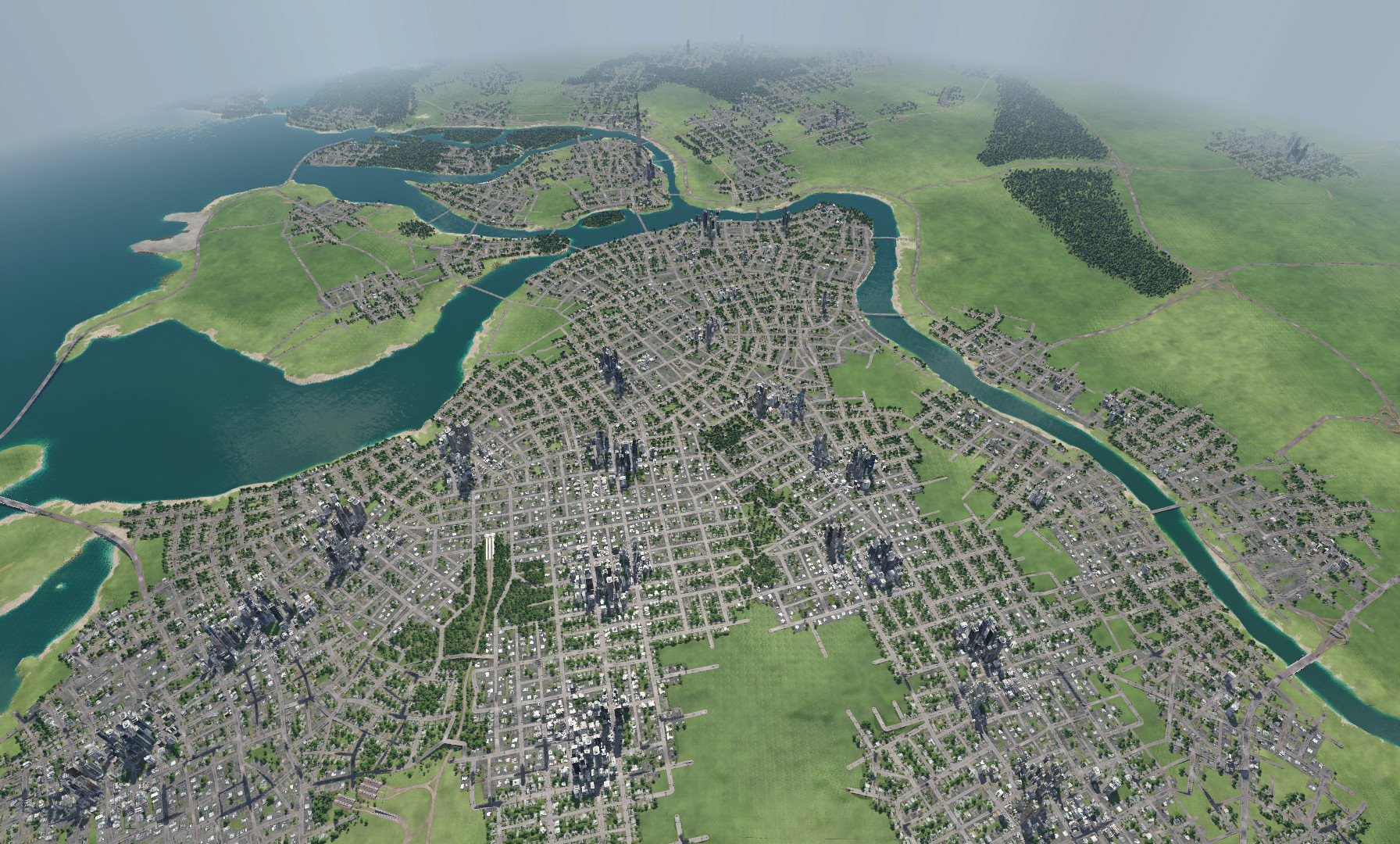 St. Petersburg with suburban