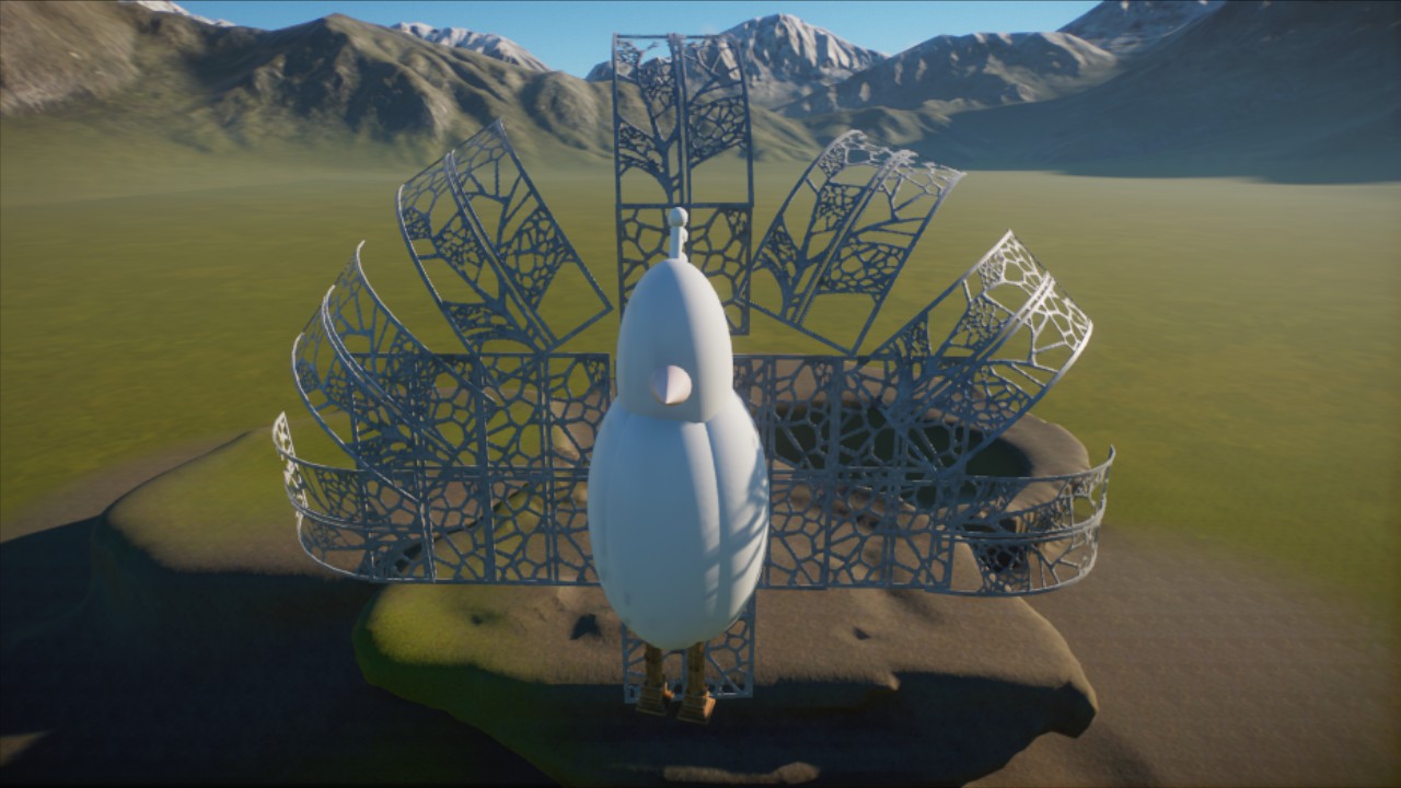 White peacock model