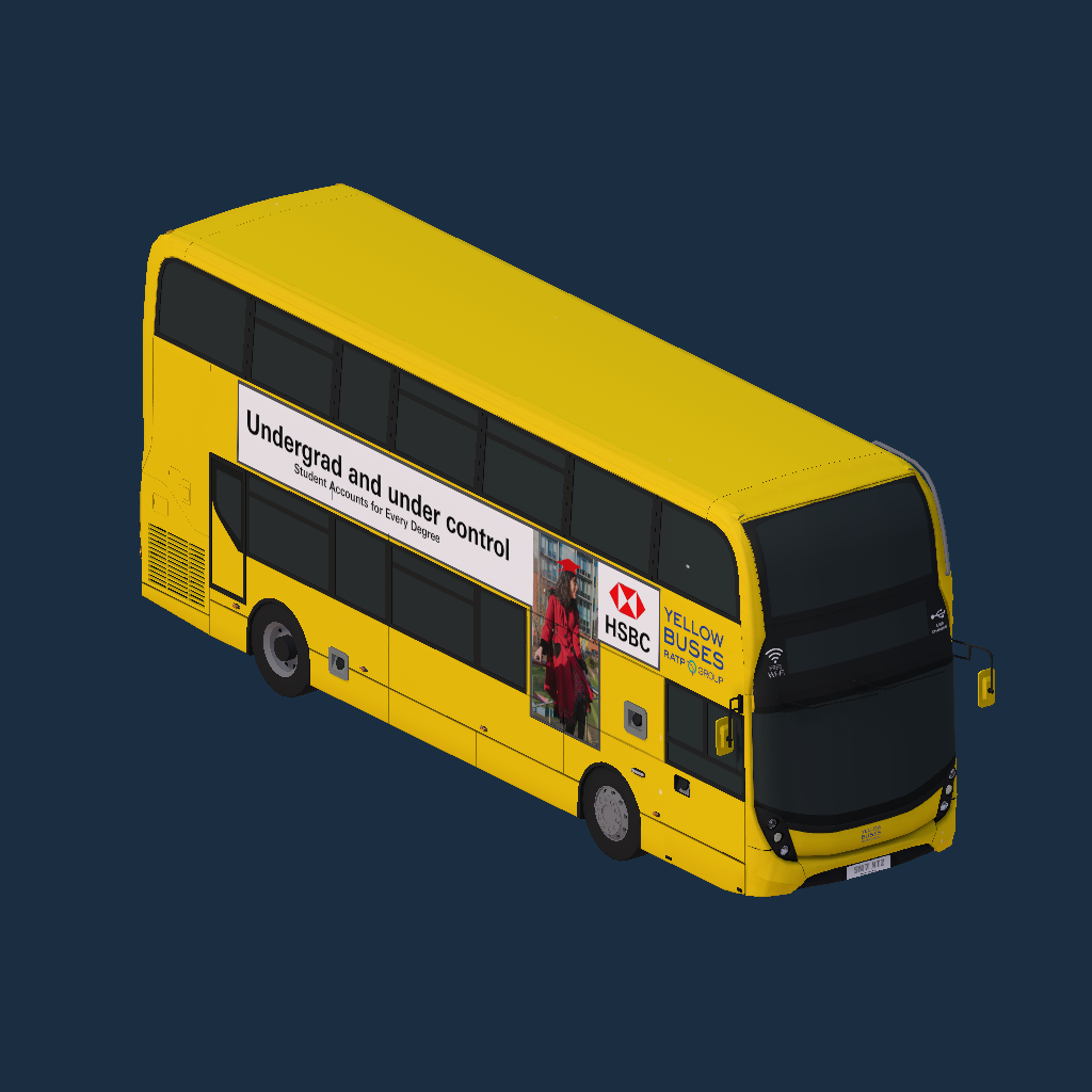 ADL Enviro 400MMC 10.3m Yellow Buses RATP Group (Adverts)