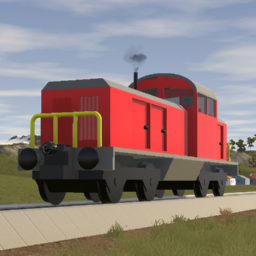City Train Locomotive - Red (Realistic)