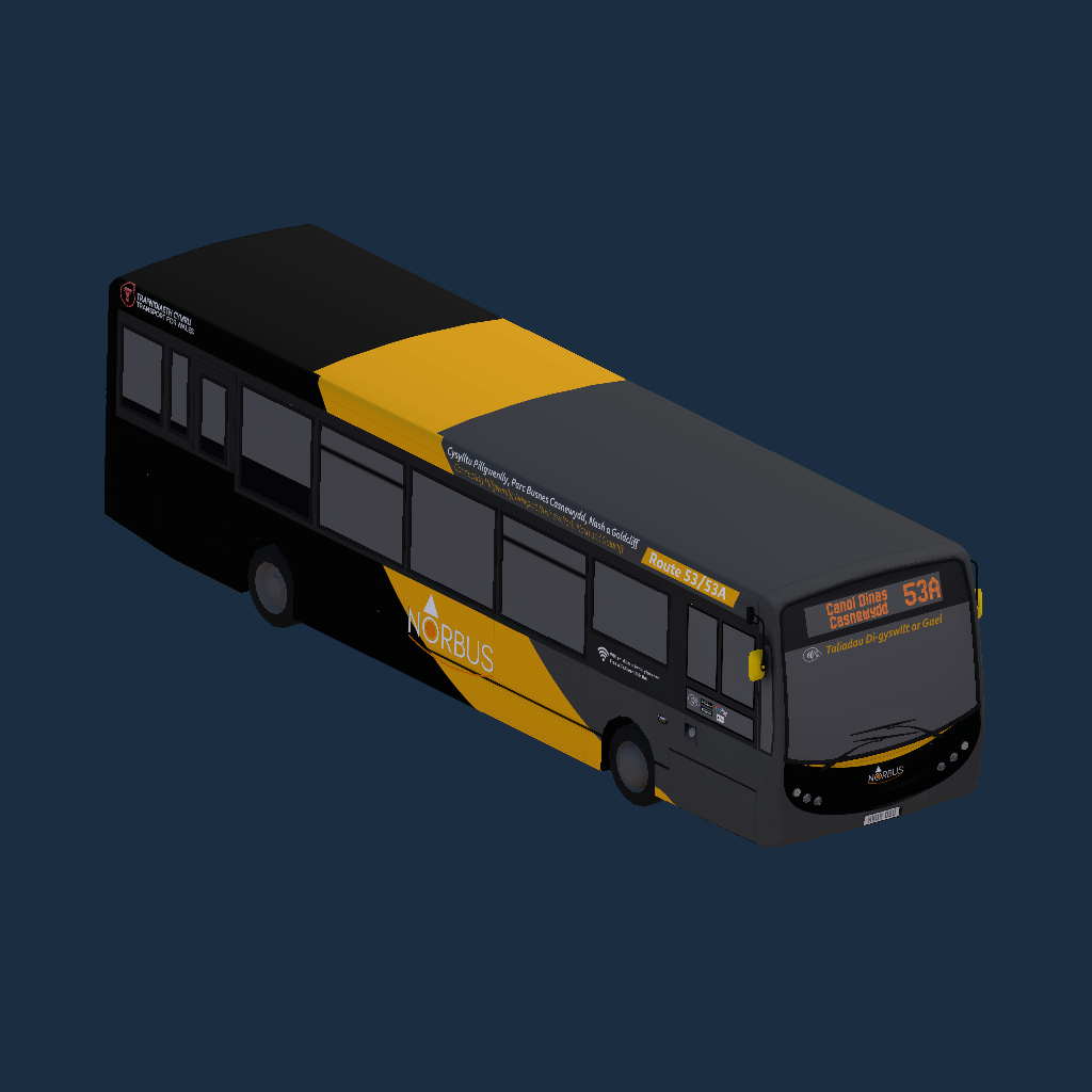 ADL Enviro200 10.9m NorBus Casnewydd City R53 53A Branded