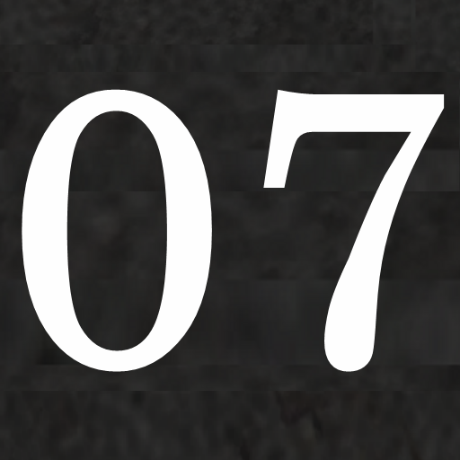 Numerical Decal 07 (Black)