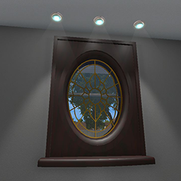Window Insert Oval Design Black Cherry small