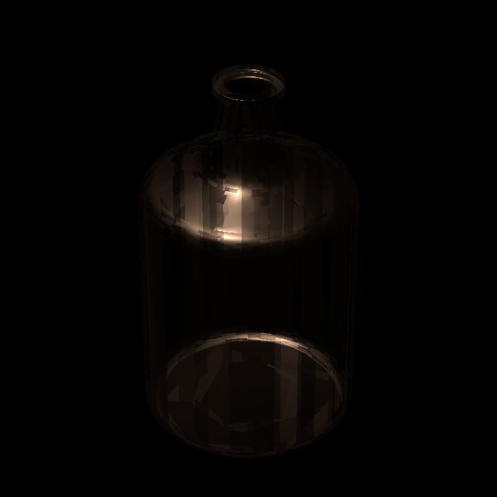 Empty glass jar 6 uncorked