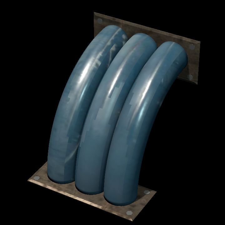 Wall pipes C - triple