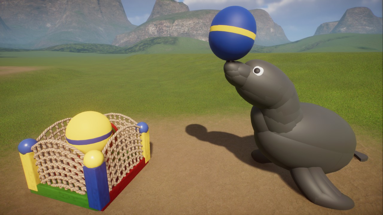 Seal with toys ⚽🦈