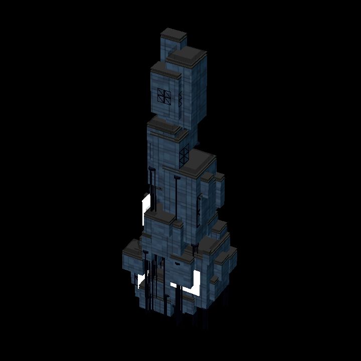 Low Poly Scifi Towers B 2 