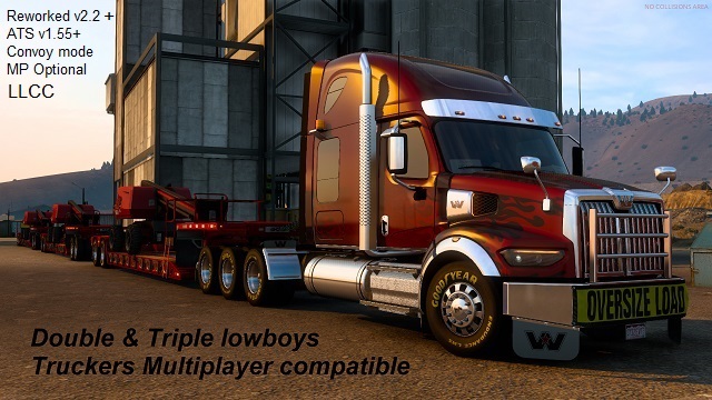 Double & Triple lowboys (TURNPIKES) | TMP compatible | Convoy mode MP optional v1.58 mod v2.5