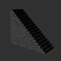 stair 17 steps full brokenstone white pine dark