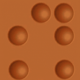 1x1 Orange 3d Spheres Slider Square