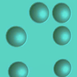15cm Aqua 3d Spheres Slider Square