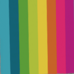 1x1 Fluorescent MultiColor Striped Slider Square