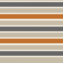 15cm Orange & Gray H Stripe Slider Square