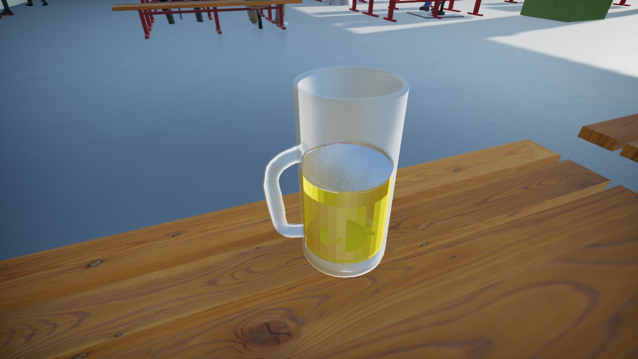 Draft Beer Half-drinking