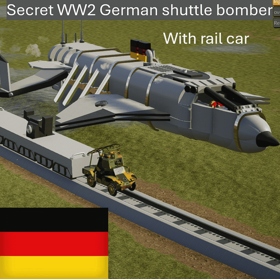 Rail car bring shuttle silverbird stealth bomber