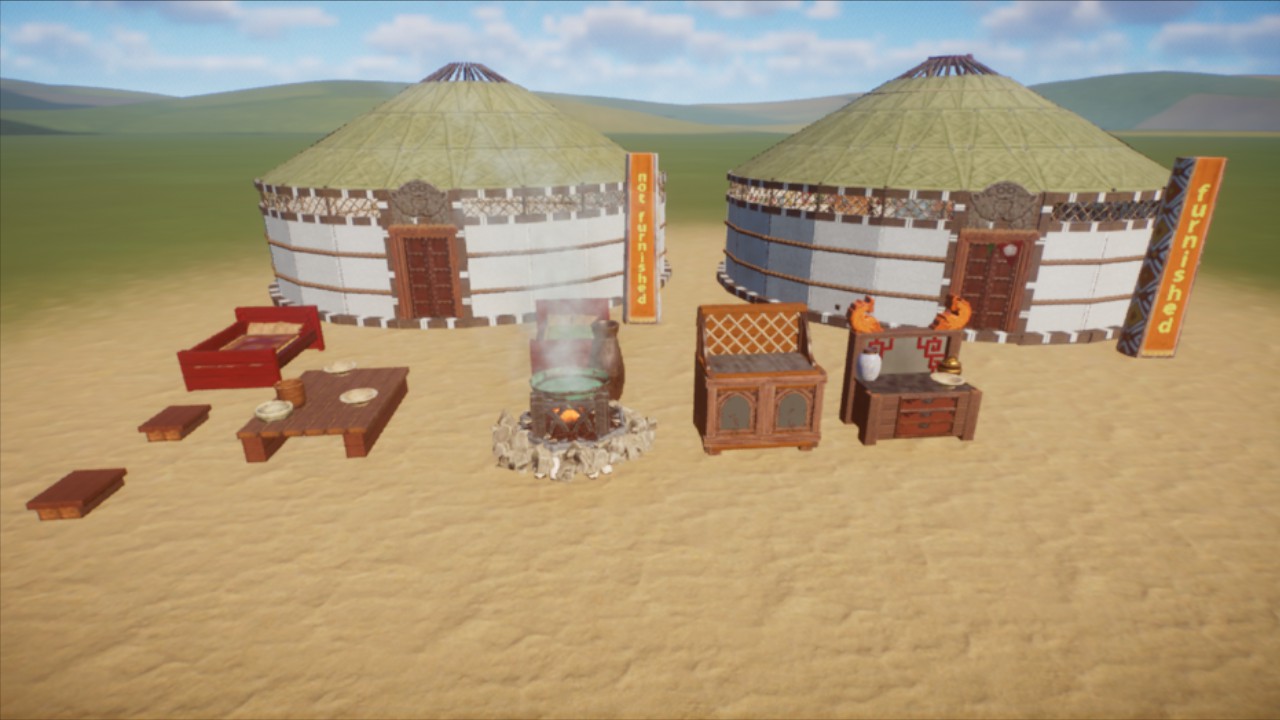 traditional Mongolian Yurts