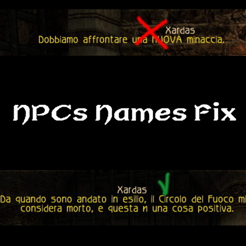 NPCs Names Fix