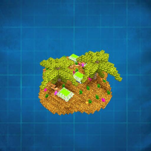 floating tiny tree village