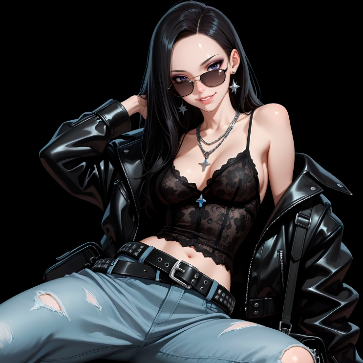 Girl | Dark Background | Dark / Colored Versions | Y2K Style preview