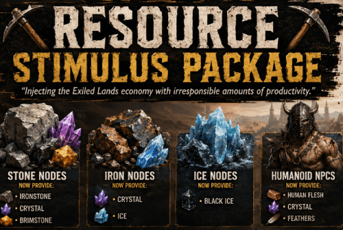 ⛏ RESOURCE STIMULUS PACKAGE ⛏ More Crystal, Brimstone, Feather etc. from Stone and Corpse