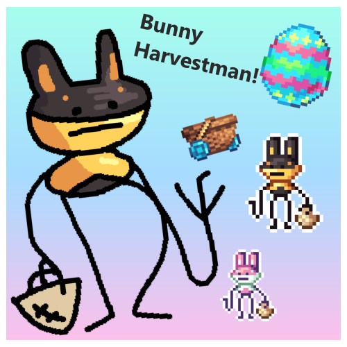 BUNNY HARVESTMAN OVER PARTY GIRL