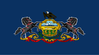 The flag of the state of Pennsylvania
