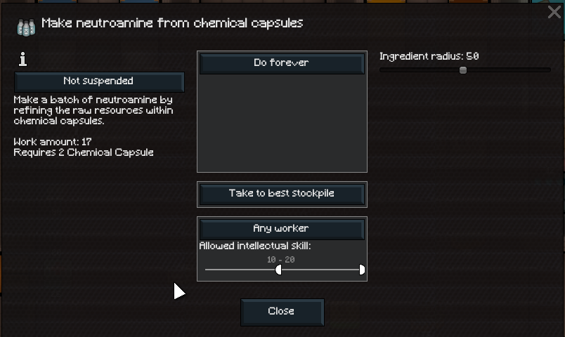 Android Tiers - Faster neutroamine from capsules