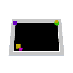 Standing Mirror White + Sticky Note - 0.7 x 0.5