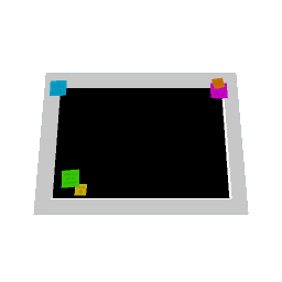 Standing Mirror White + Sticky Note 2 - 0.7 x 0.5