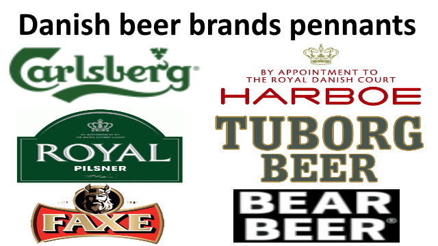 Danish beer brands pennants