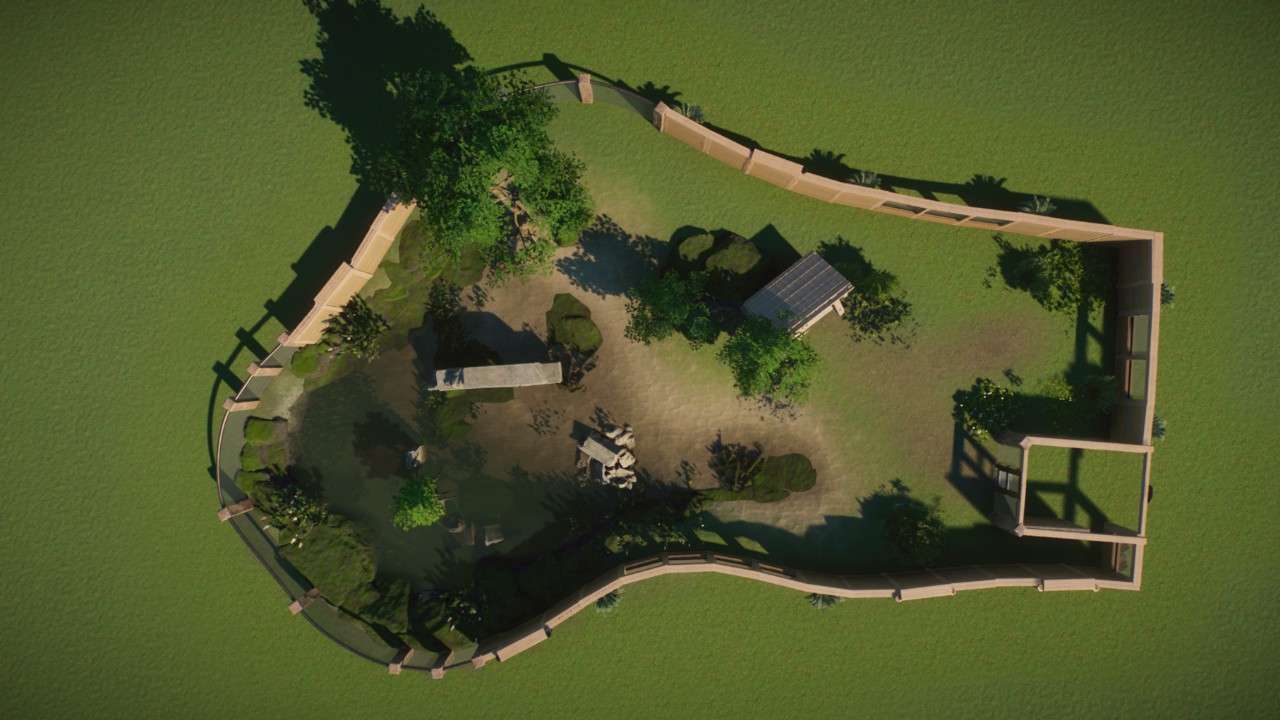 A beautiful water and land habitat