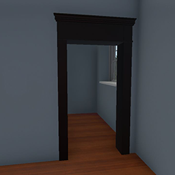 Craftsman Door Casing Single Black Satin