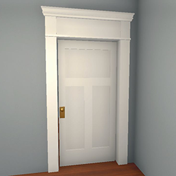 Craftsman Door Single Satin White