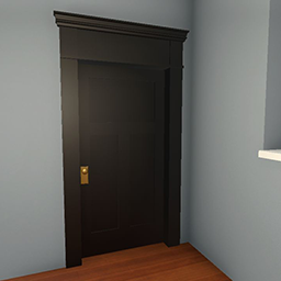 Craftsman Door Single Black Satin