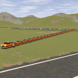 Nano Copper Pick-up  Dualy with Trailer MK1 (long orange)