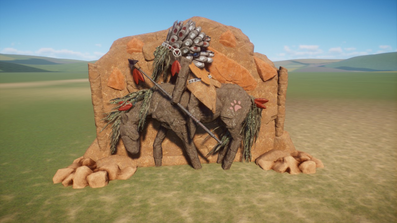 Native American Pop-Out Sculpture