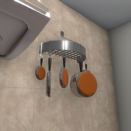 Pot Hangar Half Round Chrome