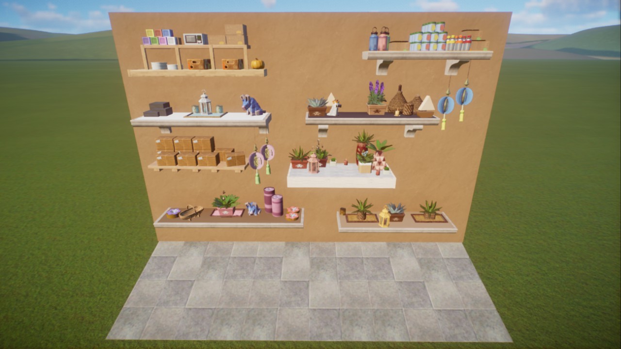 Anna's: Filled Wall Shelves - Store/Home Props - Furniture