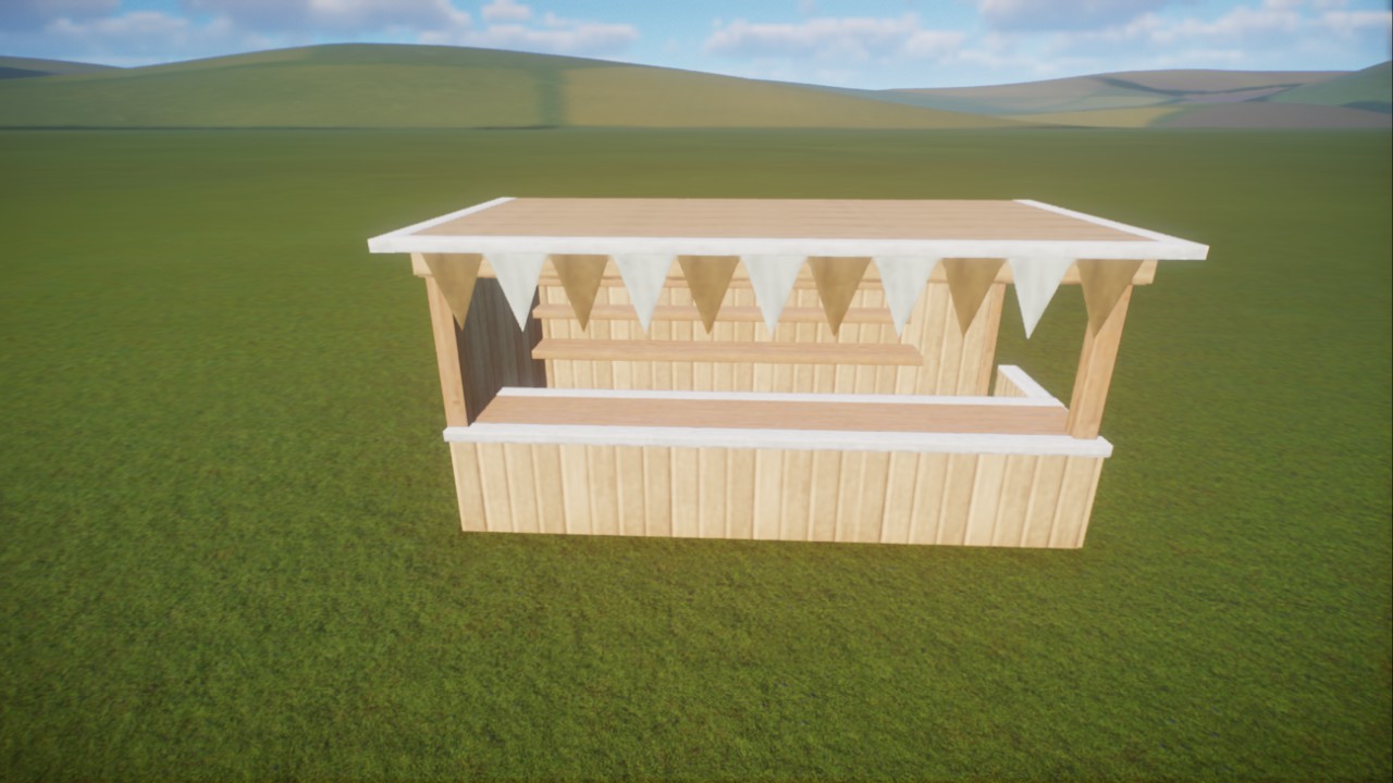 Anna's: Cute Market Stall - EMPTY - Vendor Display
