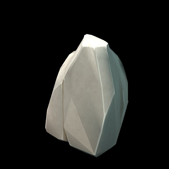 Rock - white, low-poly - 04 preview