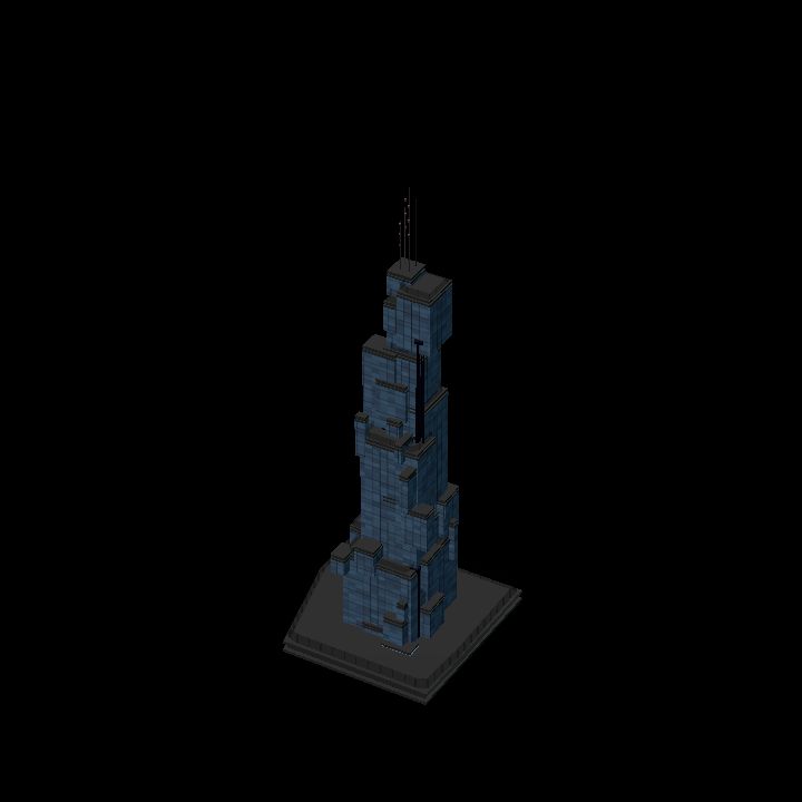 Low Poly Scifi Towers D 1 