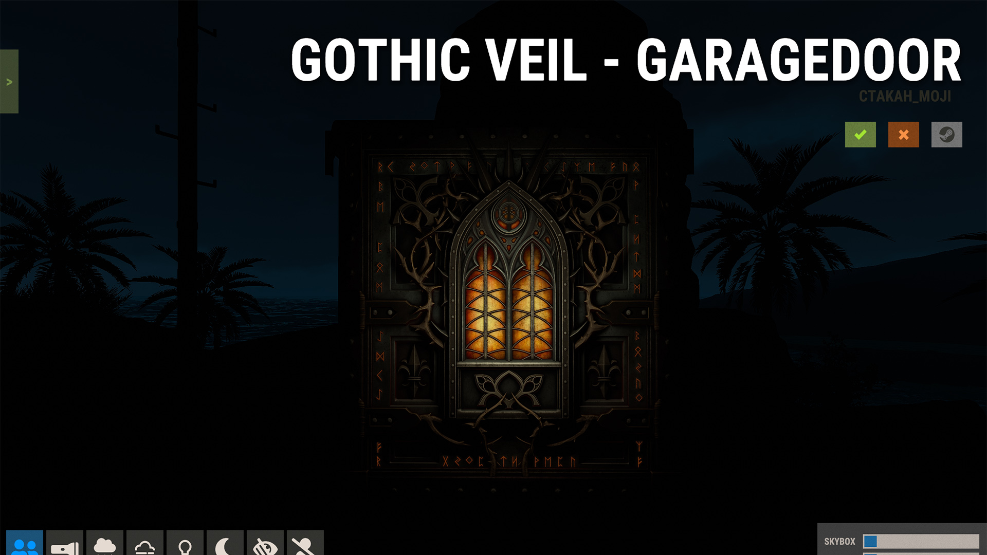 Gothic Veil Garage Door